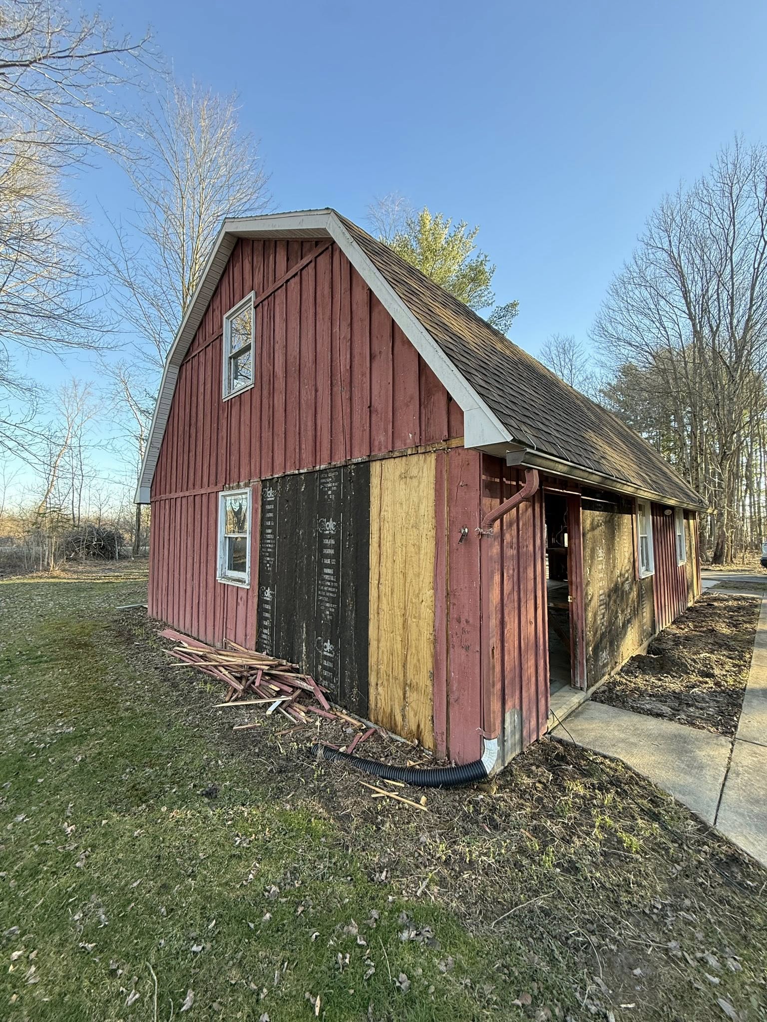 Barn removal before